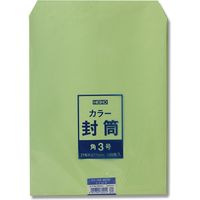【ケース販売】シモジマ HEIKO カラー封筒 角3 ウグイス 007529401  1ケース(100袋入×5袋 合計500袋)（直送品）