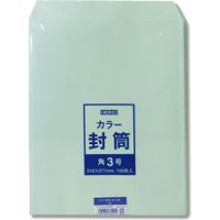 【ケース販売】シモジマ HEIKO カラー封筒 角3 ミズ 007529402  1ケース(100袋入×5袋 合計500袋)（直送品）