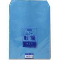 【ケース販売】シモジマ HEIKO カラー封筒 角3 ブルー 007529403  1ケース(100袋入×5袋 合計500袋)（直送品）