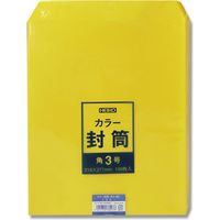 【ケース販売】シモジマ HEIKO カラー封筒 角3 イエロー 007529407  1ケース(100袋入×5袋 合計500袋)（直送品）