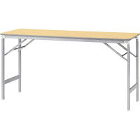 【組立設置付】プラス 会議テーブル 折りたたみテーブル 幅1500×奥行450×高さ700 mm ホワイトメープル YT-e515 1台（直送品）