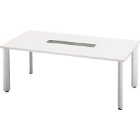 【組立設置付】プラス 会議テーブル スタンダードテーブル 幅1800×奥行900×高さ700mm ホワイト HL-180PR 1台（直送品）