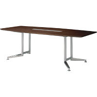 プラス 会議テーブル スタンダードテーブル ラウンド天板 幅2100mm 配線孔付
