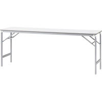 【組立設置付】プラス 会議テーブル 折りたたみテーブル 幅1800×奥行450×高さ700 mm ホワイト YT-e615 1台（直送品）