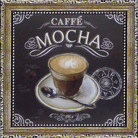 ユーパワー ミニゲル アートフレーム チャド バレット「コーヒー ハウス カフェ モカ」 CB-02014（直送品）