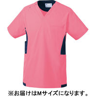 チトセ スクラブ 兼用 ピンク×ネイビー M MZ-0181（取寄品）