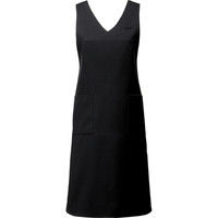 チトセ エプロン 女性用 ブラック フリー T-7802（取寄品）