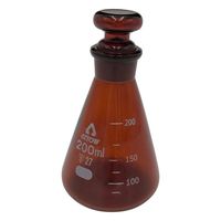 アズワン 共栓三角フラスコ(茶褐色) 200mL 3-9677-03 1個（直送品）
