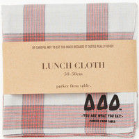 パーカーファームテーブル ランチクロス チェック レッド PT-307 1セット（6個入） 藤栄（直送品）
