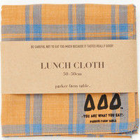 パーカーファームテーブル ランチクロス チェック オレンジ PT-308 1セット（6個入） 藤栄（直送品）