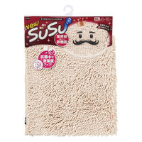 【ワゴンセール】 スウスウ（SUSU）マイクロファイバー抗菌バスマット XL 約600×900mm ベージュ 1枚 山崎産業