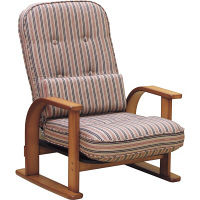 天然木リクライニング高座椅子＜中居木工＞ 幅640mm 奥行700mm 高さ890mm（直送品）