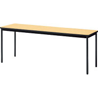 【組立設置付】プラス YB2 会議テーブル 棚なし 塗装脚 幅1800×奥行600×高さ700mm ホワイトメープル YB-620N 1台（直送品）