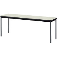 【組立設置付】プラス YB2 会議テーブル 棚なし 塗装脚 幅1800×奥行600×高さ700mm エルグレー YB-620N 1台（直送品）