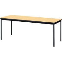 【組立設置付】プラス YB2 会議テーブル 棚なし 塗装脚 幅1800×奥行750×高さ700mm ホワイトメープル YB-625N 1台（直送品）