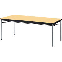 【組立設置付】プラス YB2 会議テーブル 棚付 メッキ脚 幅1800mm