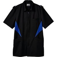 住商モンブラン ジャケット メンズ 半袖 黒×ブルー S JU851-03（直送品）