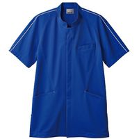 住商モンブラン ジャケット メンズ 半袖 ブルー×白 S JU852-31（直送品）