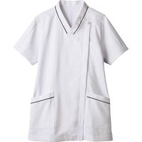 住商モンブラン スクラブ レディス 半袖 白×ネイビー 9L 73-2109 1枚　スクラブ（直送品）