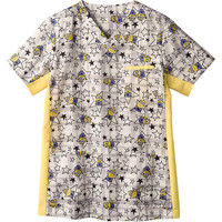 住商モンブラン 男女兼用スクラブ グレー×イエロー L MU601-05 1枚　スクラブ（直送品）