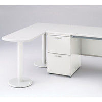 【組立設置込】イトーキ オフィスデスク CZミーティングテーブル ホワイト 幅450×奥行1400×高さ700mm 1台（直送品）