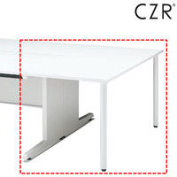 【組立設置込】イトーキ エンドテーブル CZRシリーズ D70用 ホワイト 幅1400×奥行700×高さ720mm 1台（直送品）