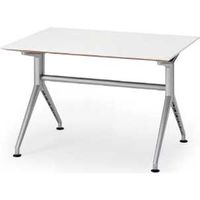 【組立設置込】イトーキ 会議テーブルDDシリーズ（180°脚・角型） ホワイト 幅1200×奥行750×高さ700mm 1台（直送品）