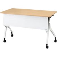 【組立設置込】イトーキ 折りたたみテーブル 天板抗菌 樹脂幕板付タイプ（棚付） 幅1200×奥行600×高さ720mm 1台（直送品）