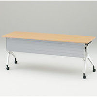 【組立設置込】イトーキ 会議テーブル 天板抗菌 樹脂幕板・棚付 幅1800×奥行600×高さ720mm THZ186KS1W998ZL 1台（直送品）