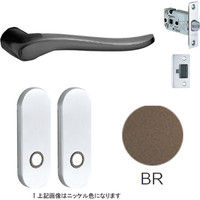 川口技研 レバーハンドルミニケース小判座空錠セット LS-32-1K13-Br 1SET（ハンドル1個+座セット1セット）（直送品）