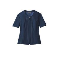 セロリー Selery オーバーブラウス ネイビー 15号 S-50841（直送品）