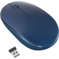 ナカバヤシ 無線 ワイヤレス 3ボタン Blue LEDマウス/ブルー MUS-RKT153BL 1個（直送品）