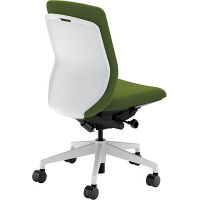 【組立設置込】内田洋行KRENE/KRA-300WC PA クロス ハイ ホワイトシェル 肘なし ホワイト/グラスグリーン 5-353-3027 1脚（直送品）