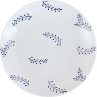 石丸陶芸 波佐見焼 染蒼 kusa 21.5cmプレート 612462 512 1枚（直送品）