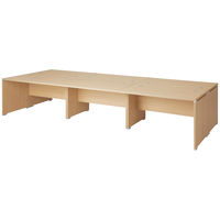 ARAN WORLD EIDOS エイドス フリーアドレスデスク 天板3連 幅3600×奥行1400×高さ700mm ライトオーク 1台（12梱包）（取寄品）