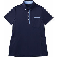 自重堂 半袖BDロングポロシャツ（レディース） ネービー 3L WH90938（取寄品）