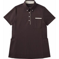 自重堂 半袖BDロングポロシャツ（レディース） ブラウン 3L WH90938（取寄品）