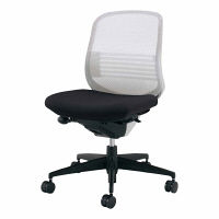 【組立設置込】コクヨ オフィスチェア シロッコ ローバック ランバーサポート付 カーペット用 ホワイト×ホワイト×ブラック 1脚（直送品）