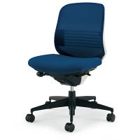 【組立設置込】コクヨ オフィスチェア シロッコ ローバック ランバーサポート付 カーペット用 ホワイト×プルシアンブルー 1脚（直送品）