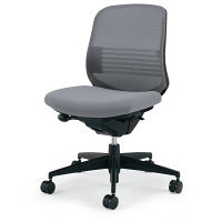 【組立設置込】コクヨ オフィスチェア シロッコ ローバック ランバーサポート付 カーペット用 ブラック×ソフトグレー 1脚（直送品）