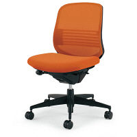 【組立設置込】コクヨ オフィスチェア シロッコ ローバック ランバーサポート付 カーペット用 ブラック×タンジェリン 1脚（直送品）