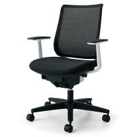 【組立設置込】コクヨ オフィスチェア ミトラ T型肘 フローリング用 ホワイト×ブラック 1脚（直送品）