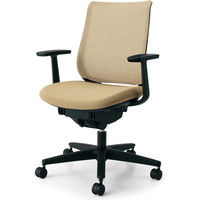 【組立設置込】コクヨ オフィスチェア ミトラ T型肘 フローリング用 ブラック×ソフトベージュ 1脚（直送品）