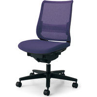 【組立設置込】コクヨ オフィスチェア ミトラ ランバーサポート付 フローリング用 ブラック×ディープパープル 1脚（直送品）