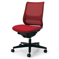 【組立設置込】コクヨ オフィスチェア ミトラ ランバーサポート付 カーペット用 ブラック×カーマイン 1脚（直送品）