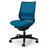 【組立設置込】コクヨ オフィスチェア ミトラ ランバーサポート付 フローリング用 ブラック×ターコイズ 1脚（直送品）