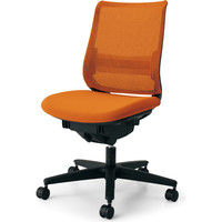 【組立設置込】コクヨ オフィスチェア ミトラ ランバーサポート付 フローリング用 ブラック×タンジェリン 1脚（直送品）