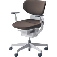 【組立設置込】コクヨ オフィスチェア イング クッション ラテラル T型肘 カーペット用 樹脂脚 ホワイト×ダークグレージュ 1脚（直送品）