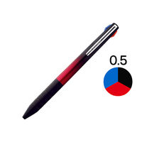 ジェットストリーム 3色ボールペン 0.5mm スリムコンパクト ボルドー軸 赤 SXE3JSS05.65 三菱鉛筆uniユニ