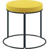 【組立設置込】コクヨ CK-750 ロースツール 黒脚 オリーブイエロー 1脚（直送品）